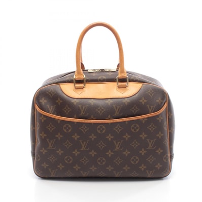 ルイ・ヴィトン LOUIS VUITTON ドーヴィル ボーリングヴァニティ ハンドバッグ バッグ PVCコーティングキャンバス レザー モノグラム レディース ブラウン系 M47270 【中古】