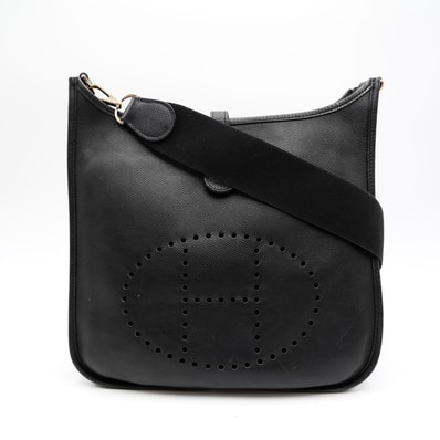 HERMES(エルメス)エヴリンIII 29 ショルダーバッグ パンチングH ブラック ノワール レザー ゴールド金具 レディース【中古】