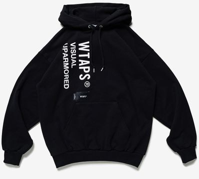 VISUAL UPARMORED / HOODY / COTTON BLACK