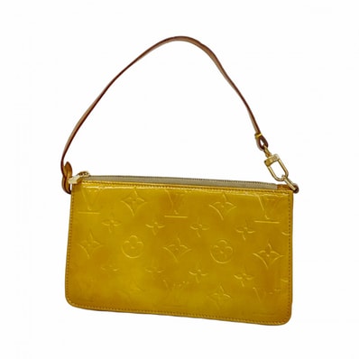 【6dc3140-k】ルイヴィトン ポーチ ヴェルニ レキシントン M91010 ベージュ【中古】レディース