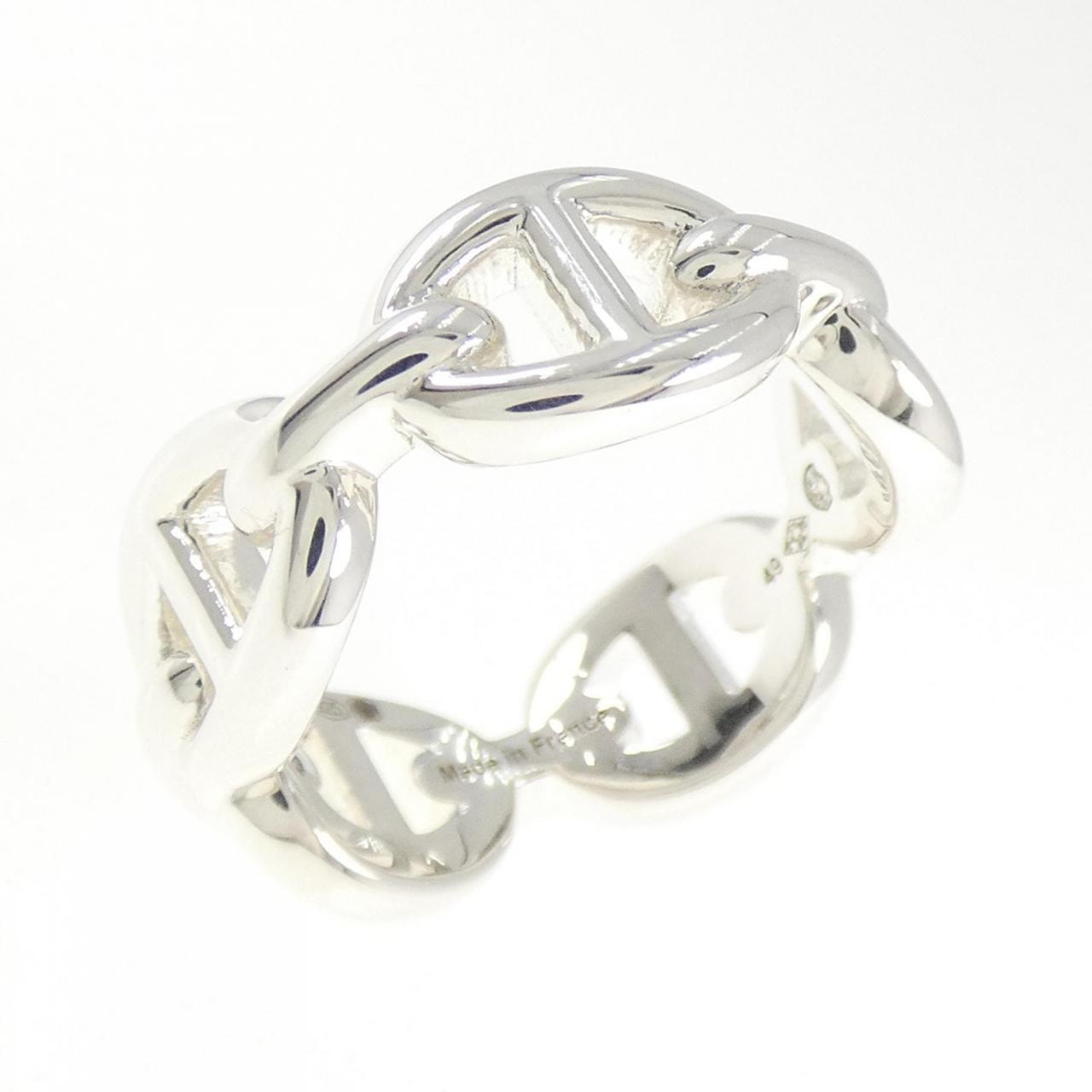 Hermes Chaine D'ancre Enchainee Ring PM "Silver"