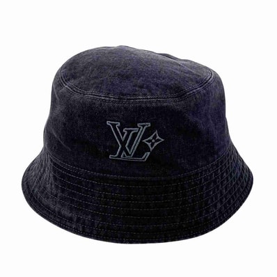 LOUIS VUITTON ルイ・ヴィトン LVフラワー ハット コットン グレー ユニセックス【中古】