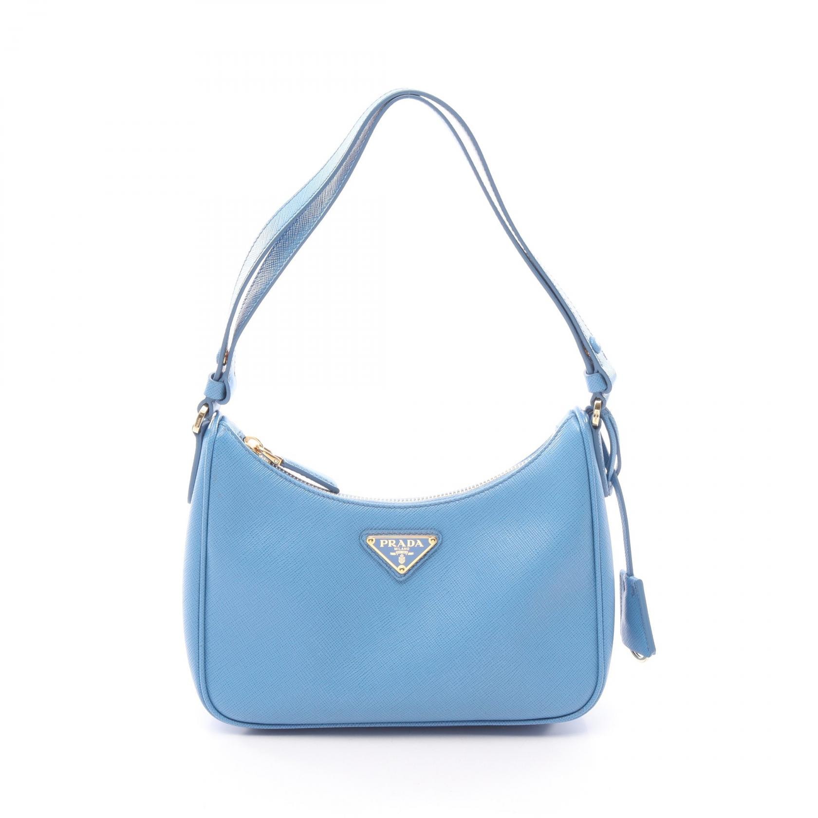 プラダ PRADA Re-Edition 2005 ミニバッグ ショルダーバッグ バッグ サフィアーノレザー レディース ブルー系 1N204W 【中古】