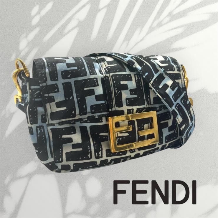 極美品 FENDI ラッピー ジョシュアヴィーダス コラボ　シルク 箱付き B (目立った傷や汚れなし)】FENDI フェンディ ジョシュアヴィーダス