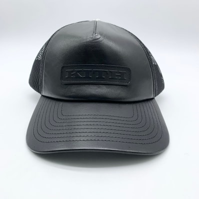 Kith Smooth Leather Nolan Trucker Hat "Black"