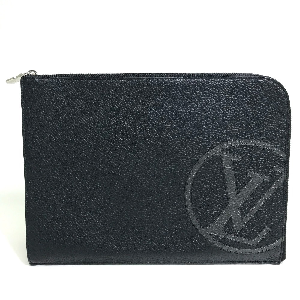 ルイヴィトン LOUIS VUITTON バッグ M67756 LV サークル カバン ポシェット ジュールGM クラッチバッグ トリヨンレザー ノワール ブラック 美品