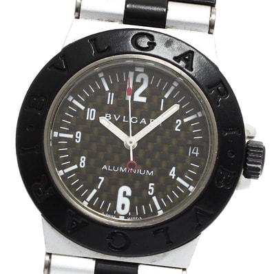 ★保 ブルガリ アルミニウム デイト AL32TA ボーイズ 【中古】