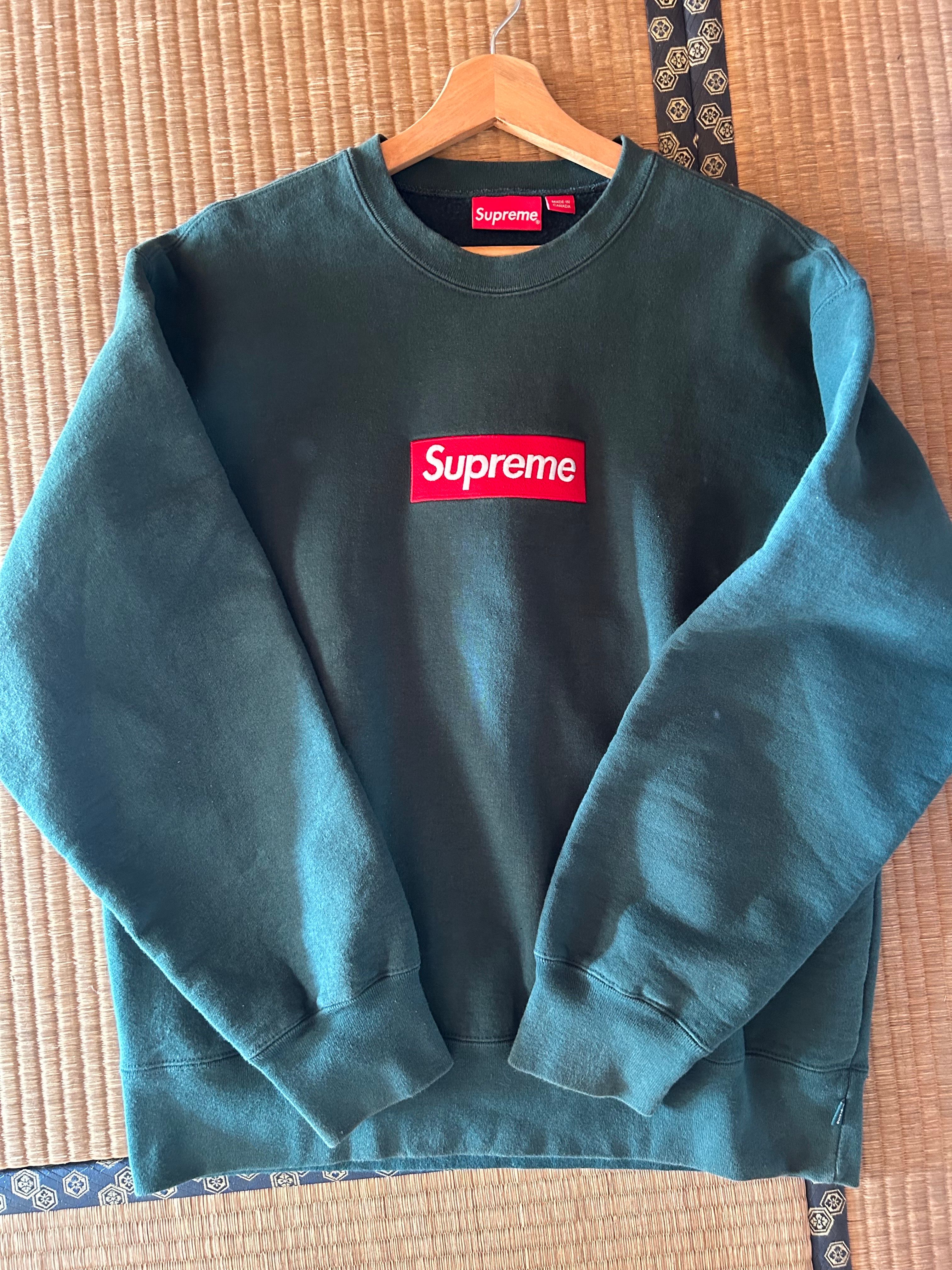 Supreme Box Logo Crewneck "Dark Pine" (22FW)