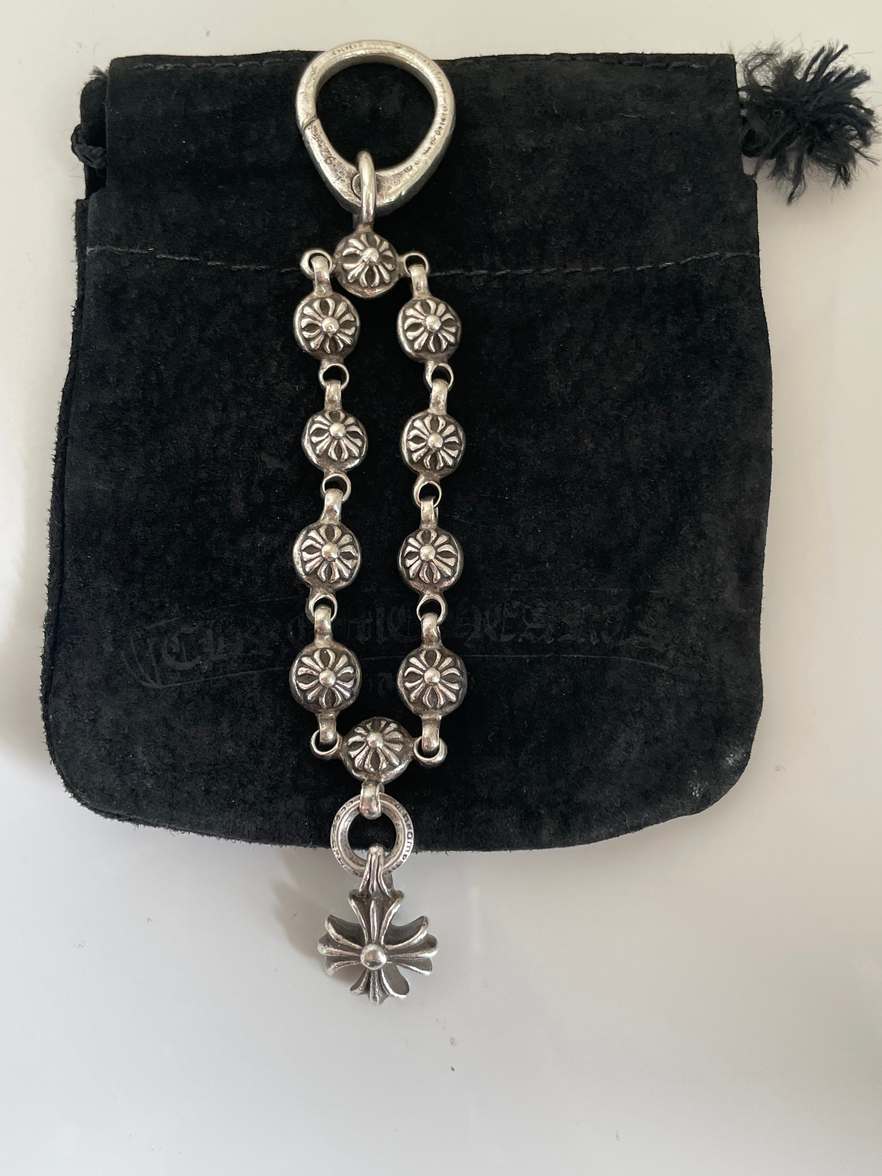 Chrome Hearts Cross Ball CH Plus Key Chain "Silver"