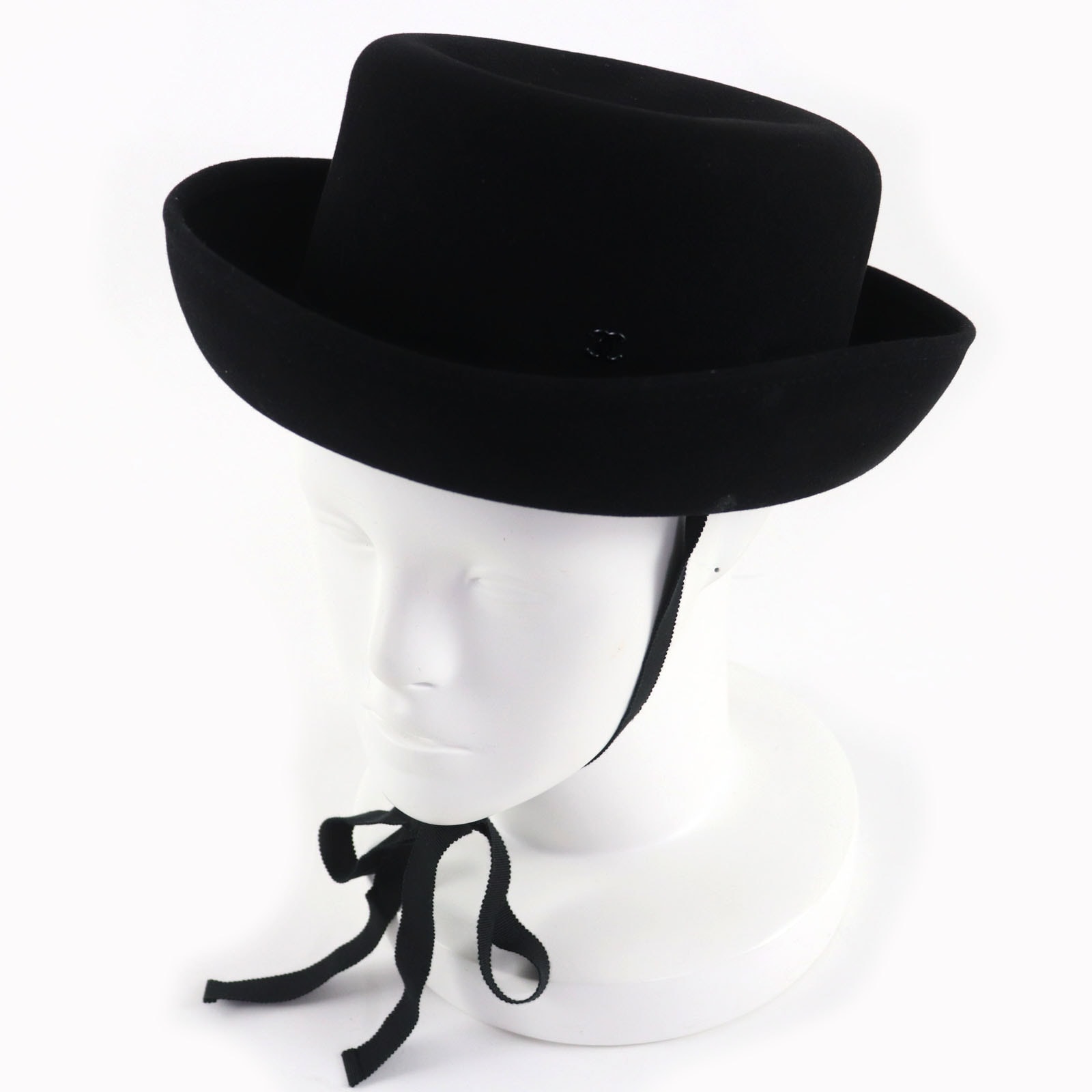 極美品 シャネル ハット ブラック レディース M 20S