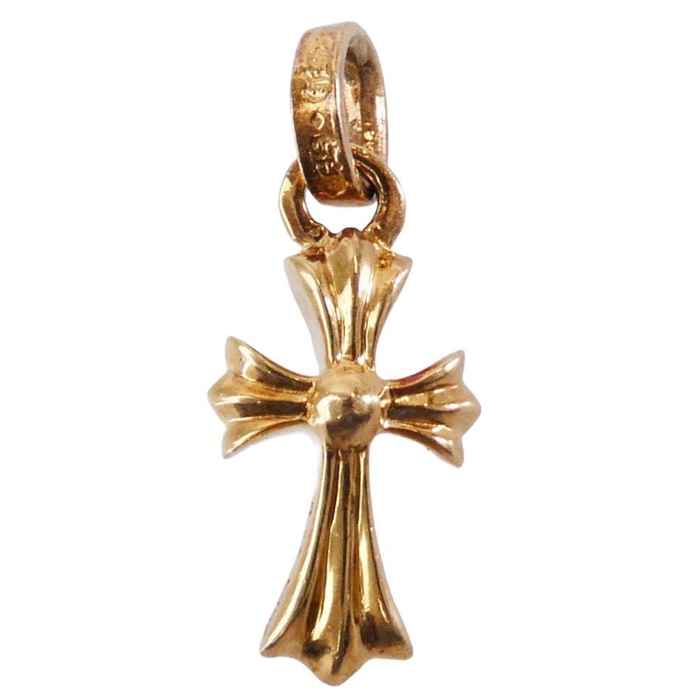 Chrome Hearts 22K CH Cross Baby Fat Charm "Yellow Gold"