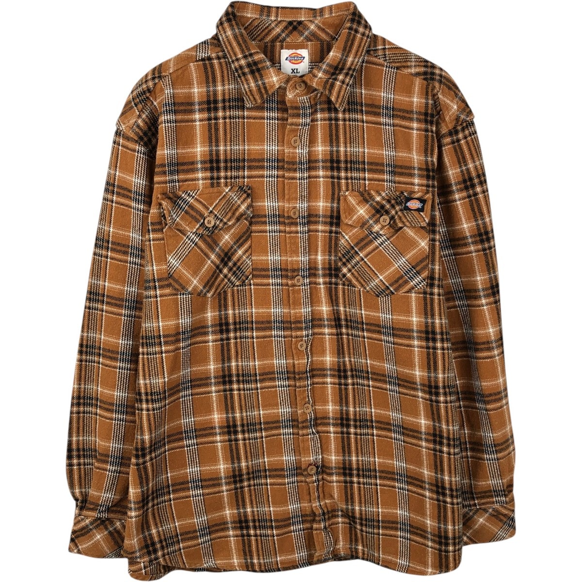 古着 ディッキーズ Dickies 長袖 フランネルチェックシャツ メンズXL相当/eaa637661