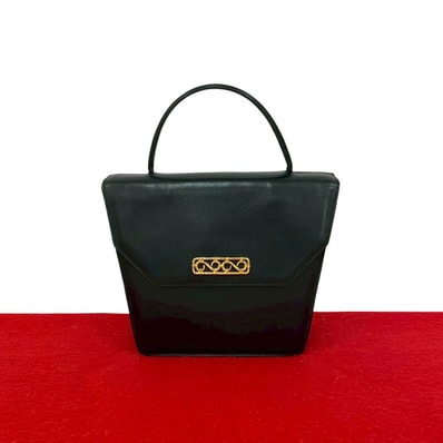 CELINE セリーヌ カーフ レザー ハンドバッグ ブラック
20527