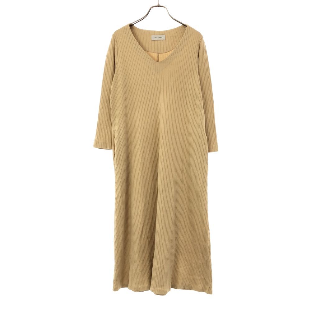 Adam et Rope' 7分袖 Vネック ロングワンピース