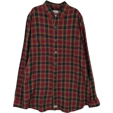 古着 90~00年代 カルバンクライン Calvin klein JEANS チェック柄 長袖 ビスコースシャツ メンズM相当/eaa625227