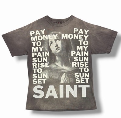 SAINT Mxxxxxx x Pay money To my Pain PTP_SS Tee / Stay Real "Black"