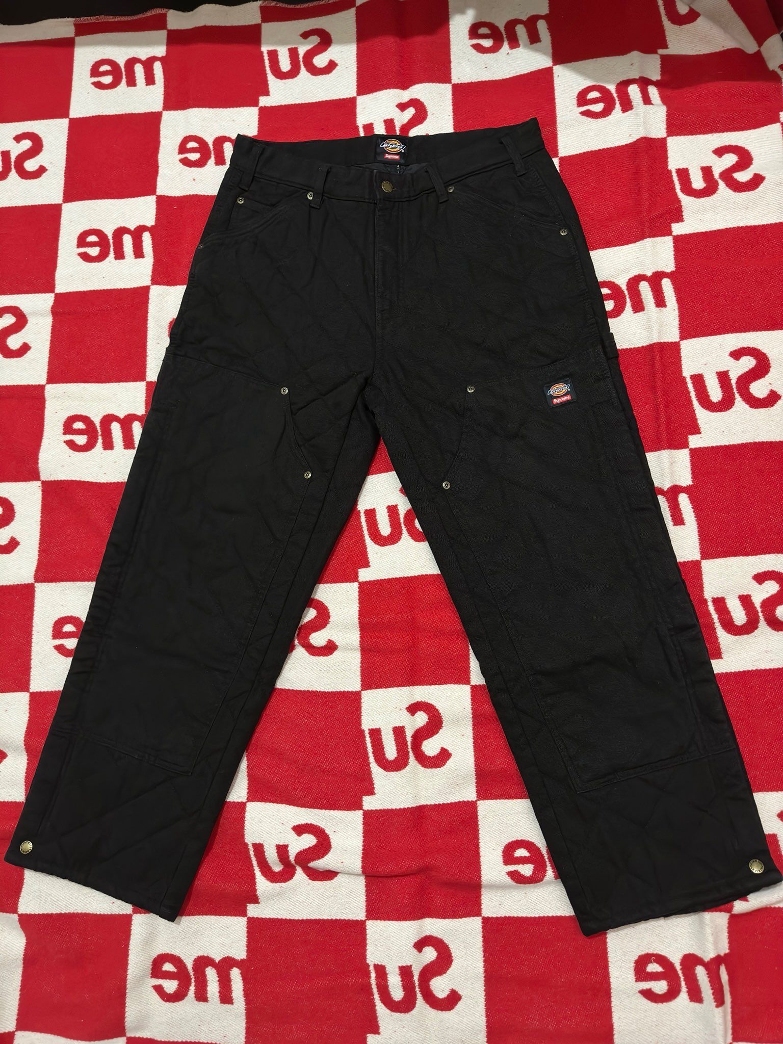 Supreme x Dickies Quilted Denim Work Pant "Black"
