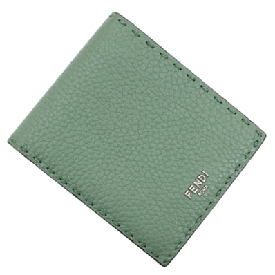 【新品・未使用】フェンディ 二つ折り財布 札入れ 小銭入れなし セレリア グリーン FENDI 7M0193 2つ折り財布 札入れ メンズ プレゼント 高級ブランド オシャレ 便利 ギフト
