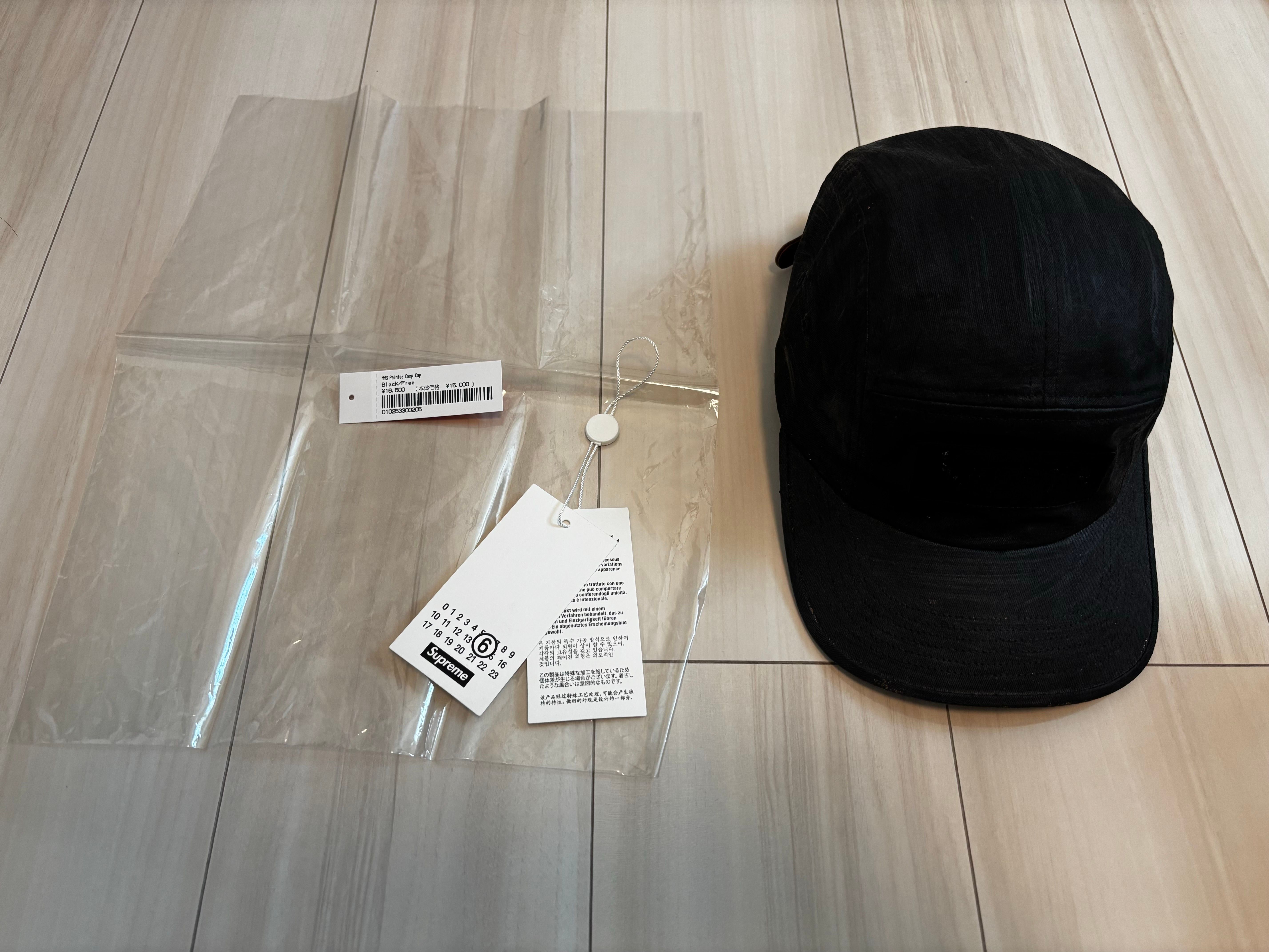 Supreme x MM6 Maison Margiela Painted Camp Cap "Black"
