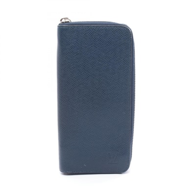 ルイ・ヴィトン LOUIS VUITTON ジッピーウォレット ヴェルティカル ラウンド長財布 財布 レザー タイガ ブルーマリーヌ メンズ ネイビー系 M30510 【中古】