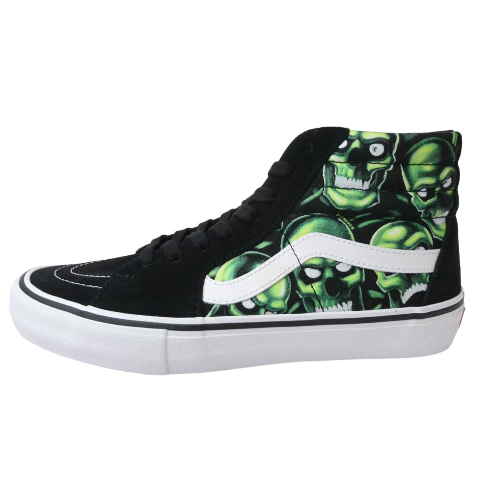 Supreme シュプリーム スニーカー 18SS skull pile sk8-hi バンズ スカル パイル スケート ハイ スニーカー ブラック系 27.5cm【極上美品】【中古】