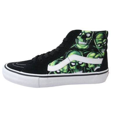 Supreme シュプリーム スニーカー 18SS skull pile sk8-hi バンズ スカル パイル スケート ハイ スニーカー ブラック系 27.5cm【極上美品】【中古】