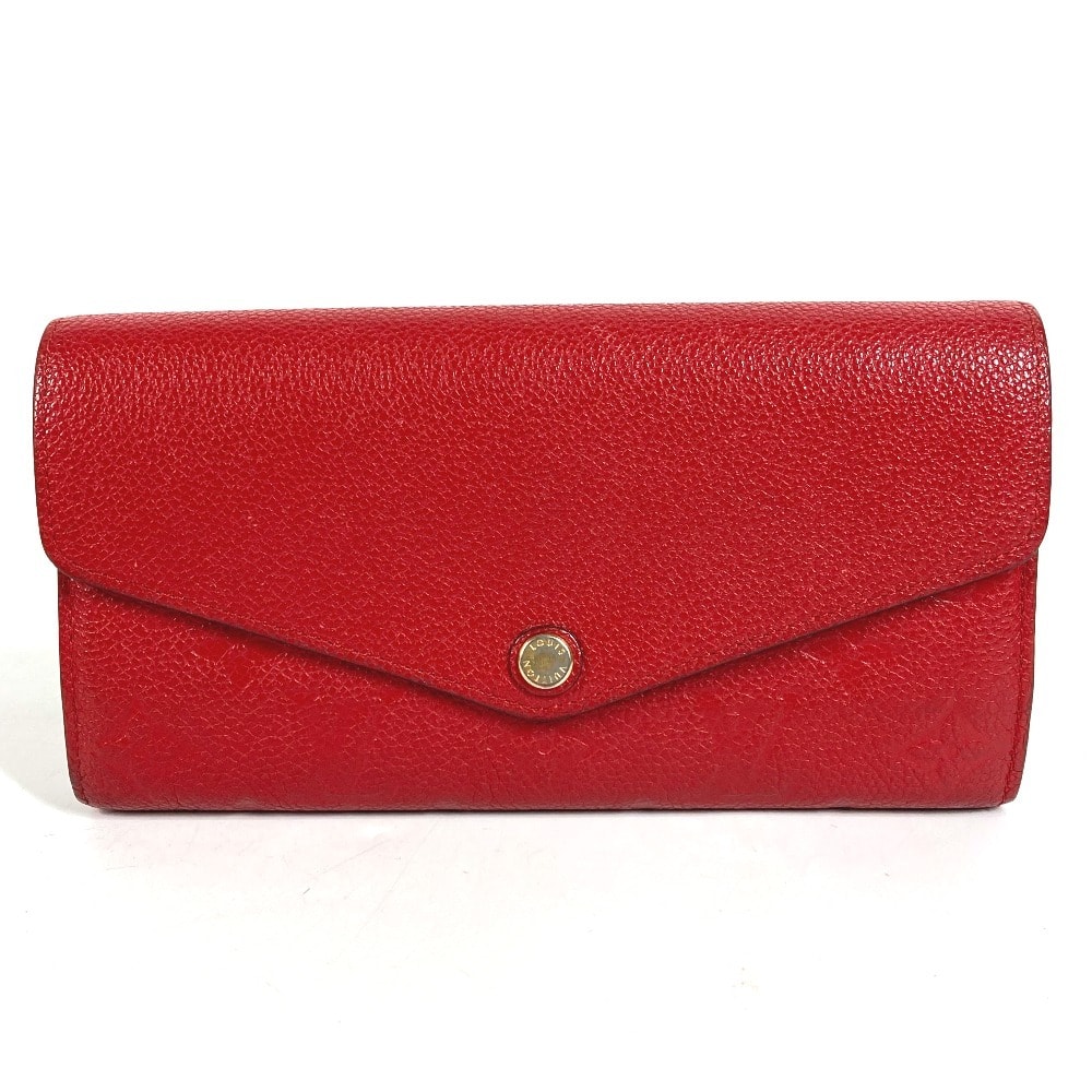 ルイヴィトン LOUIS VUITTON ポルトフォイユ サラ M61181 モノグラムアンプラント ロングウォレット フラップ 長財布 モノグラムアンプラントレザー レッド