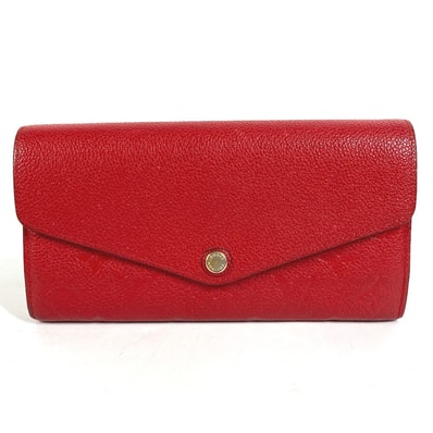 ルイヴィトン LOUIS VUITTON ポルトフォイユ サラ M61181 モノグラムアンプラント ロングウォレット フラップ 長財布 モノグラムアンプラントレザー レッド