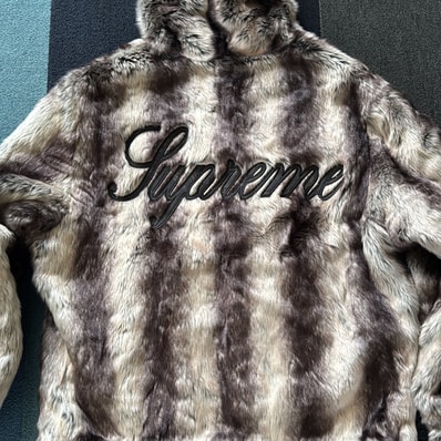 Supreme Faux Fur Reversible Hooded Jacket "Black"