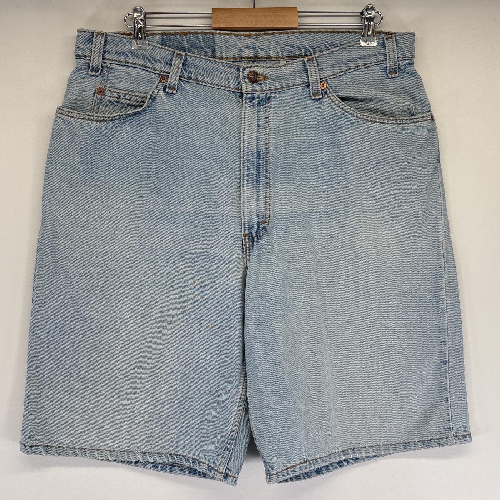 古着 90's/90年代 リーバイス Levi's USA製 ショートパンツ 560 デニム 白タブ バギー 半ズボン ハーフパンツ 短パン w38 L11  ブルー メンズ