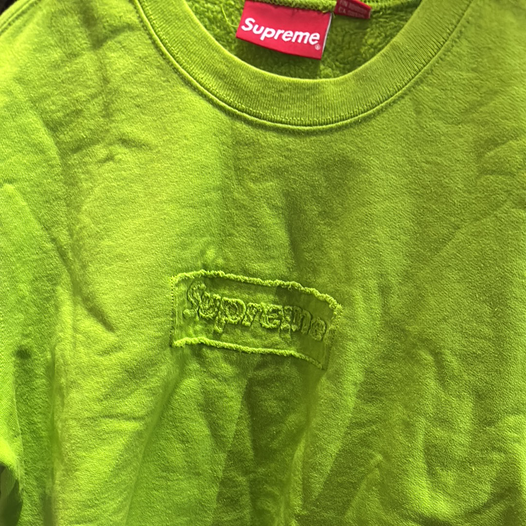 Supreme Cutout Logo Crewneck "Green"