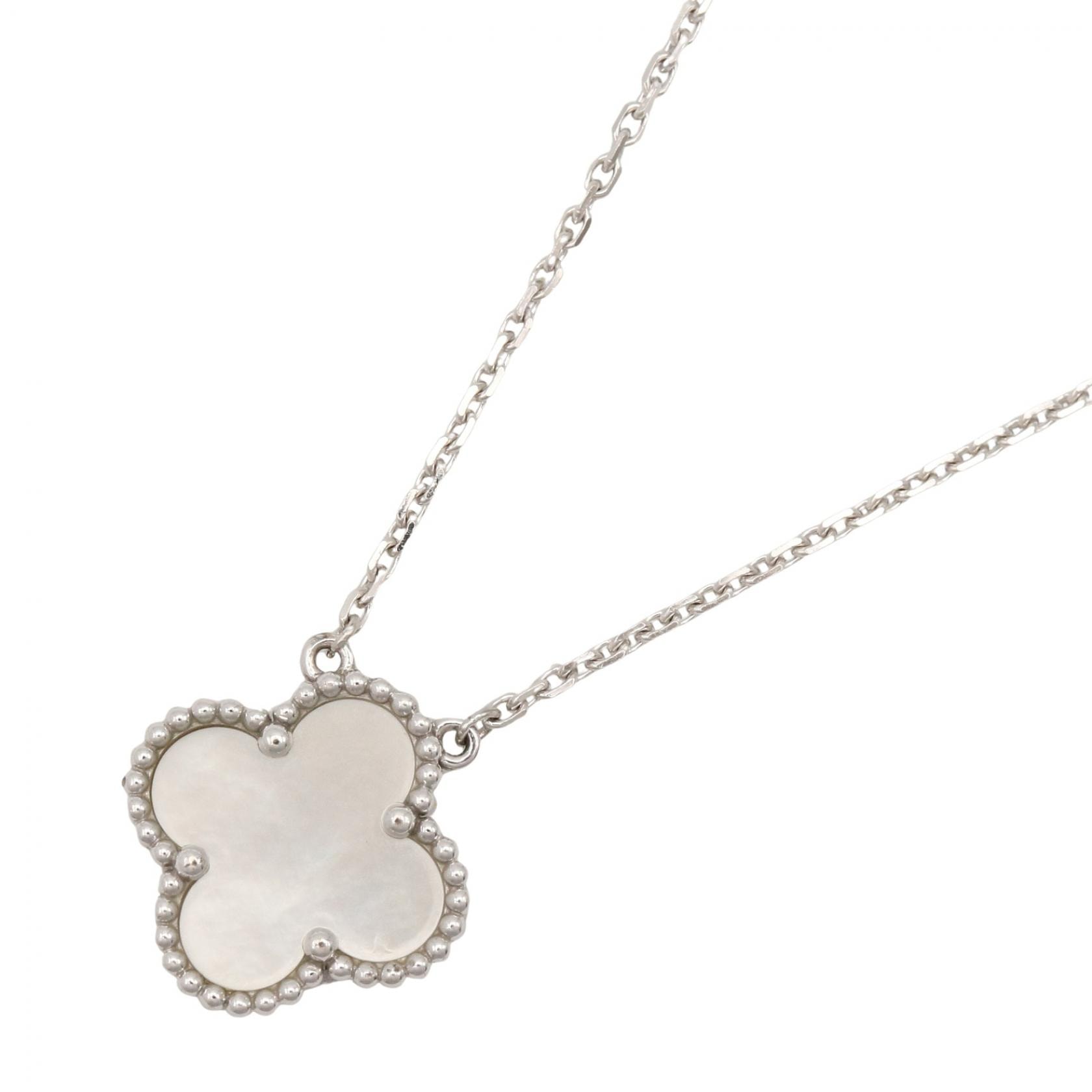 ヴァンクリーフ&アーペル Van Cleef & Arpels ヴィンテージアルハンブラ マザーオブパール ネックレス ネックレス ジュエリー K18WG(ホワイトゴールド) マザーオブパール レディース ホワイト系 / シルバー系