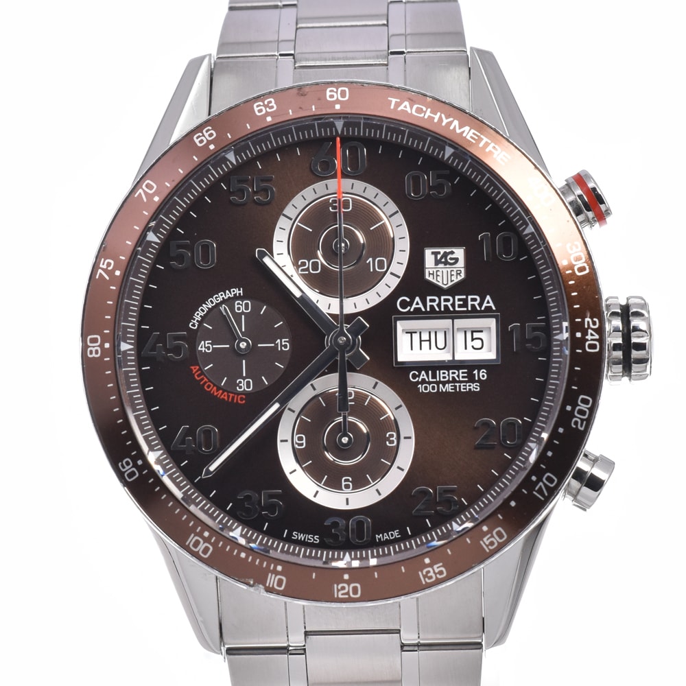 タグホイヤー TAG HEUER CV2A12.BA0796 カレラ クロノグラフ ブラウン 自動巻き メンズ 良品 内箱・保証書付き 腕時計 C#149648