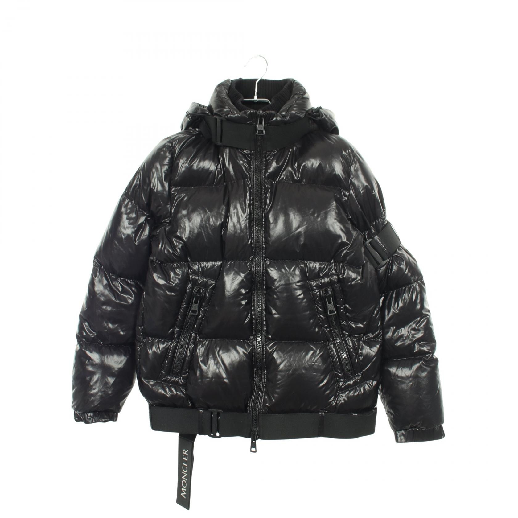 モンクレール MONCLER BROOK フード付き ダウンジャケット 衣料品 アウター ナイロン メンズ ブラック系 4030700 【中古】