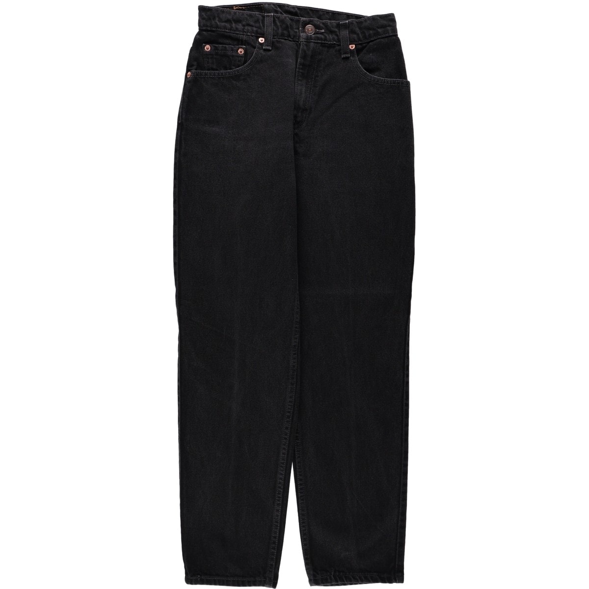古着 90年代 リーバイス Levi's 550 RELAXED FIT TAPERED LEG ブラックデニム テーパードデニムパンツ レディースS(w26)相当 ヴィンテージ/eaa670816