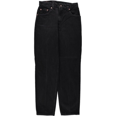 古着 90年代 リーバイス Levi's 550 RELAXED FIT TAPERED LEG ブラックデニム テーパードデニムパンツ レディースS(w26)相当 ヴィンテージ/eaa670816