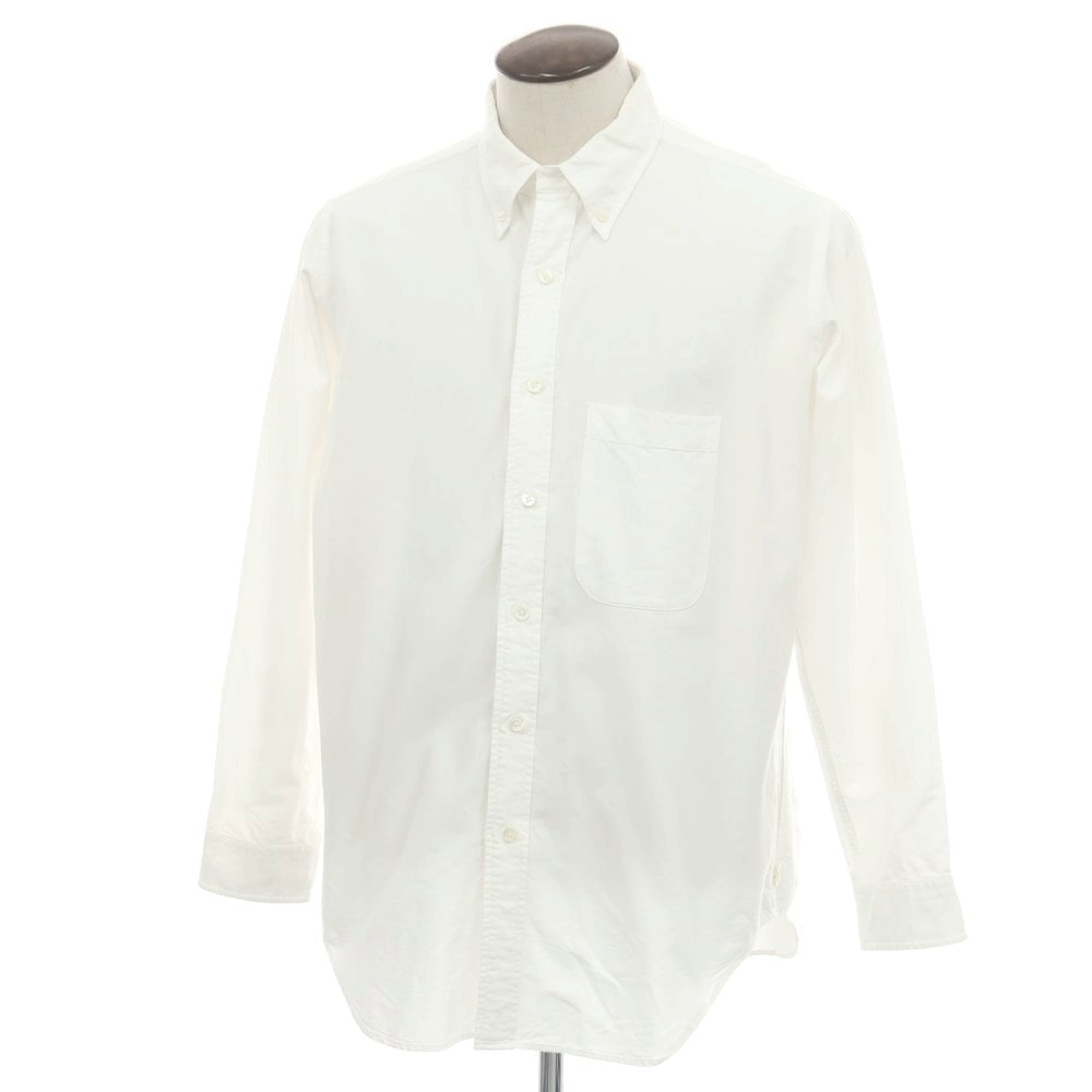 【中古】アンライクリー UNLIKELY コットン ボタンダウン カジュアルシャツ ホワイト【サイズL】【メンズ】