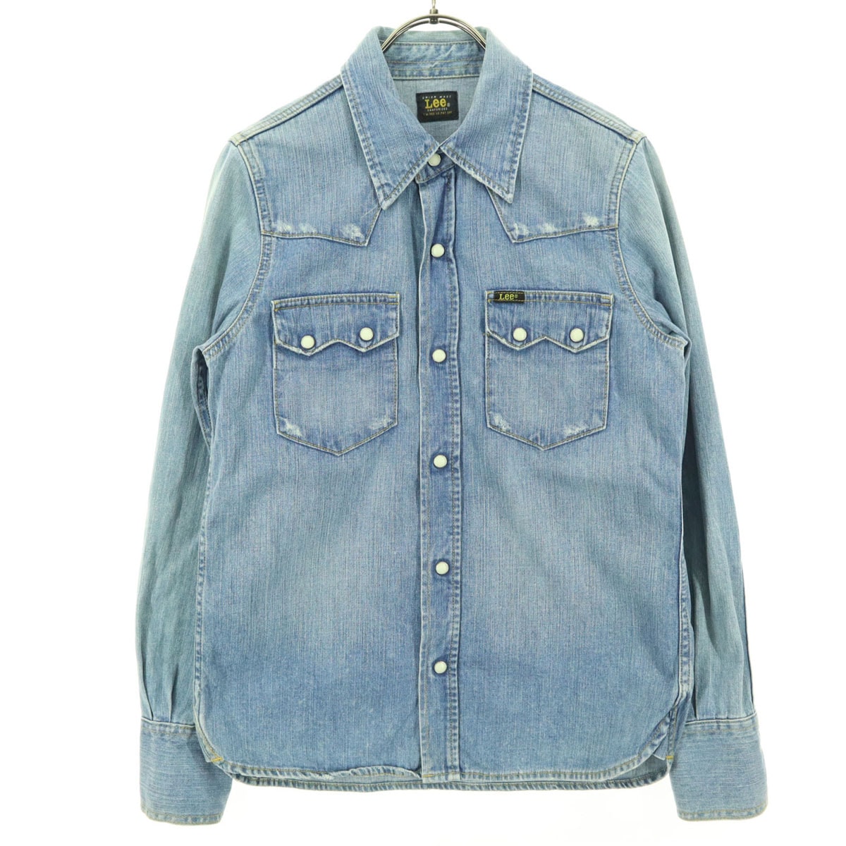 Lee リー コットン 長袖 デニム ウエスタンシャツ M ブルー系