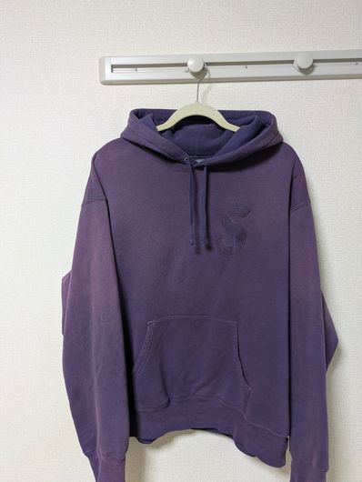 Supreme Overdyed S Logo Hooded Sweatshirt "Purple"