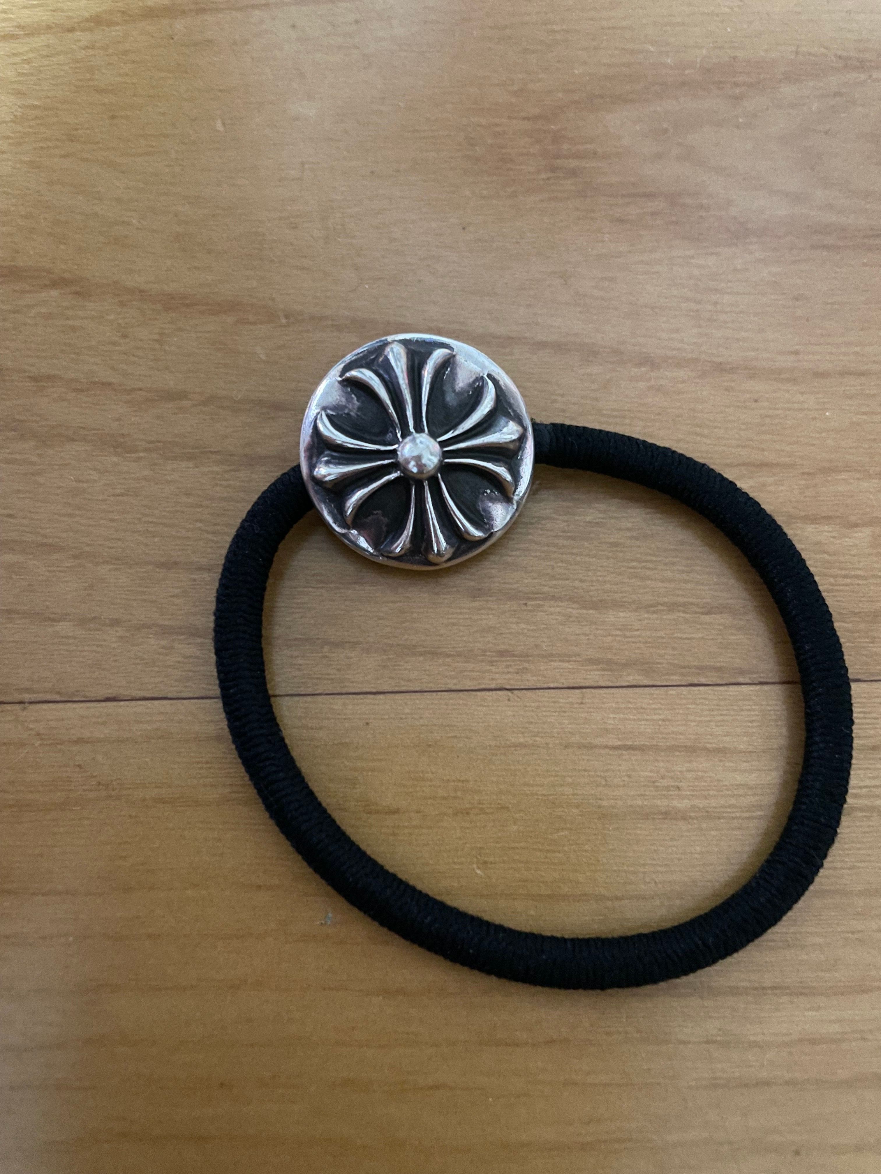 Chrome Hearts Hair Band # 2 Cross Bracelet "Black"