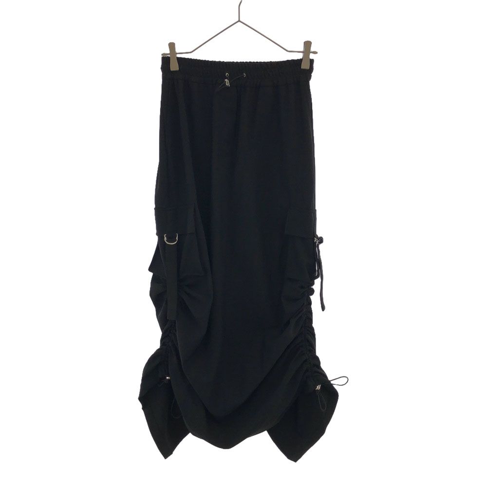 ZARA サイドギャザー ミモレ丈スカート