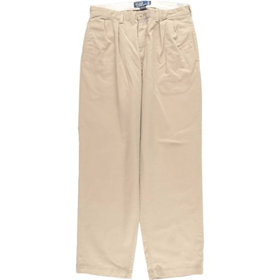 古着 ラルフローレン Ralph Lauren POLO by Ralph Lauren ANDREW PANT ツータック チノパンツ メンズw33相当/eaa458977
