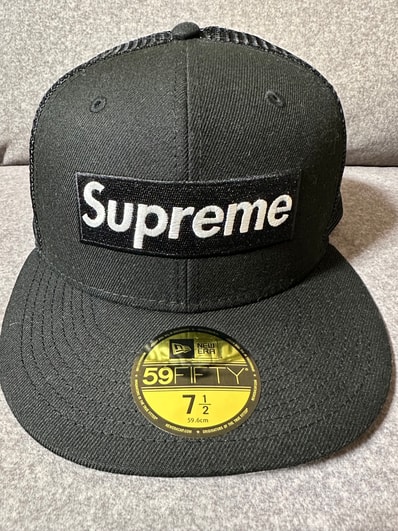 Supreme Box Logo Mesh Back New Era "Black" (23SS)