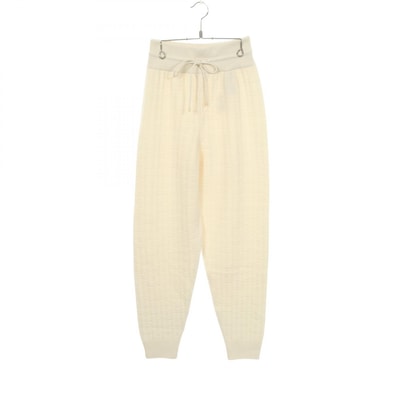 エルメス HERMES Hモチーフ ニット パンツ 衣料品 ボトムス ウール レディース ホワイト系 【中古】