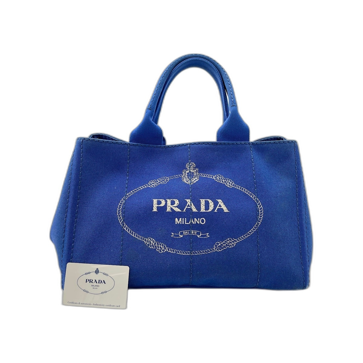 プラダ PRADA カナパ ハンドバッグ キャンバス【中古】