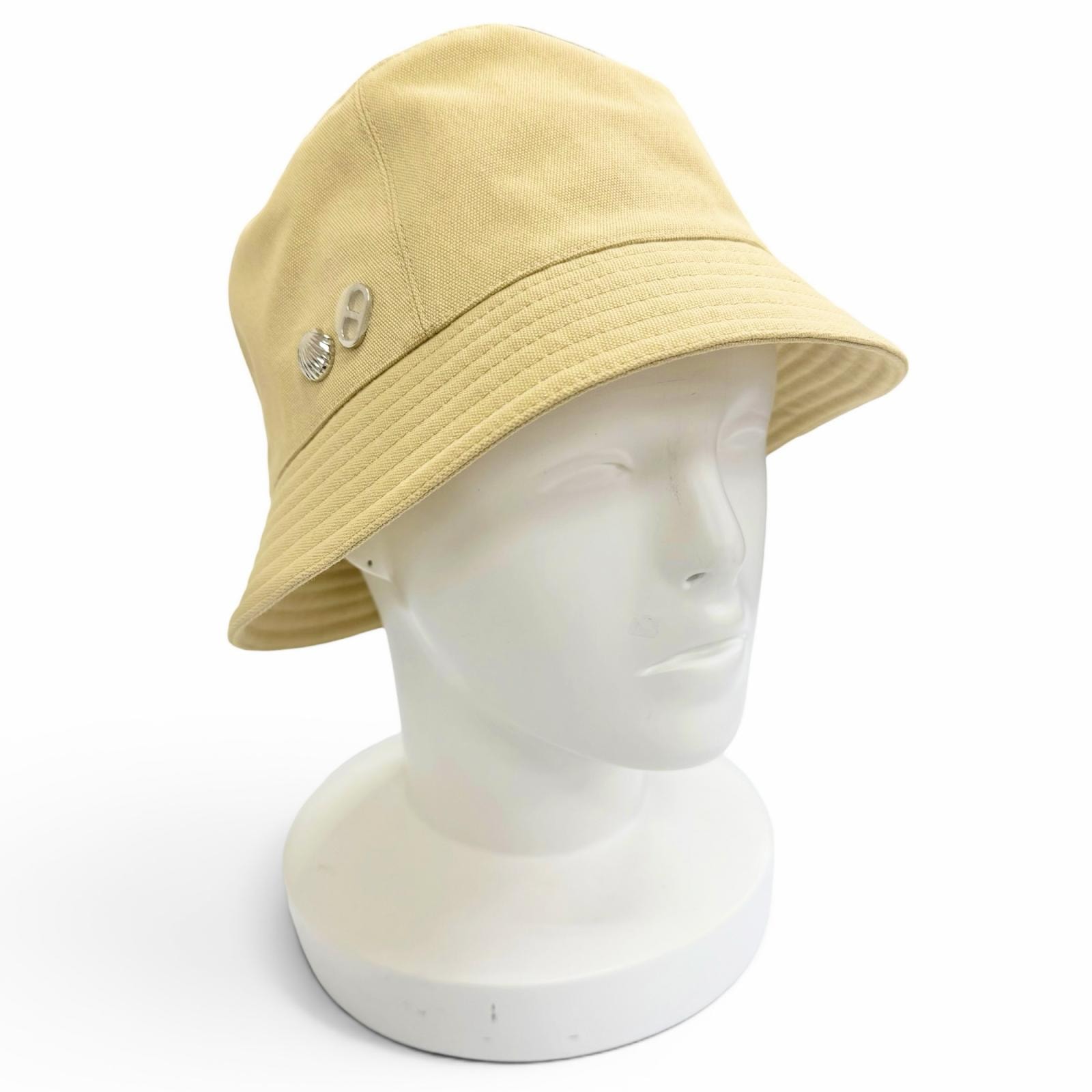 未使用品 エルメス カルヴィ シーシェル シェーヌダンクル バケットハット 58