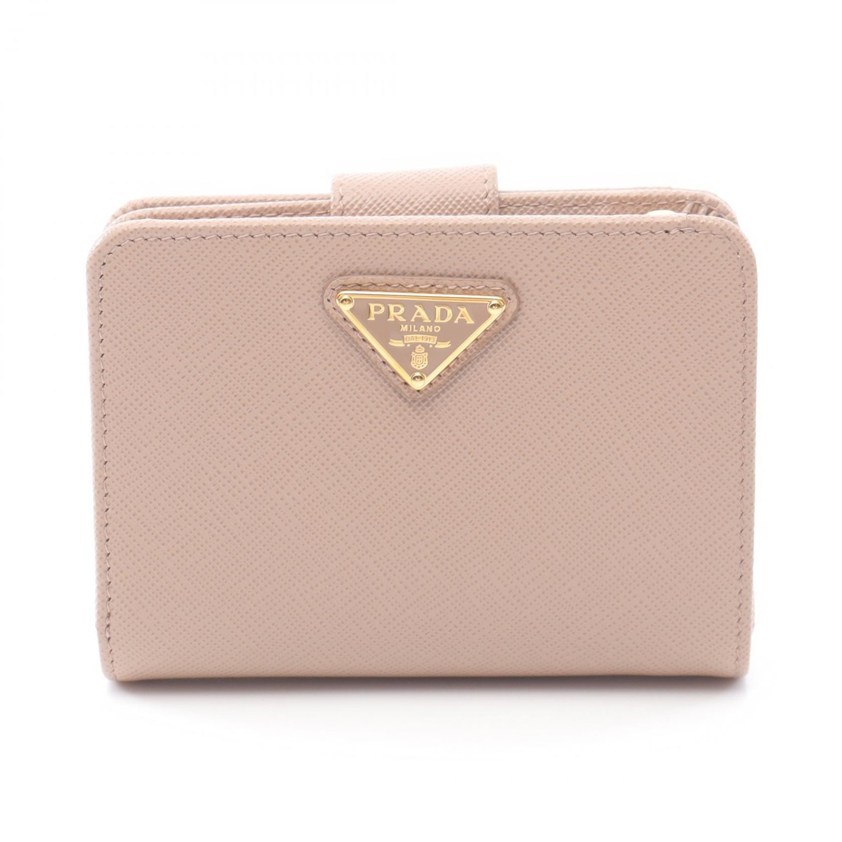 プラダ PRADA SAFFIANO TRIANG 二つ折り財布 財布 サフィアーノレザー レディース ピンク系 1ML018QHHF0236 【新品】