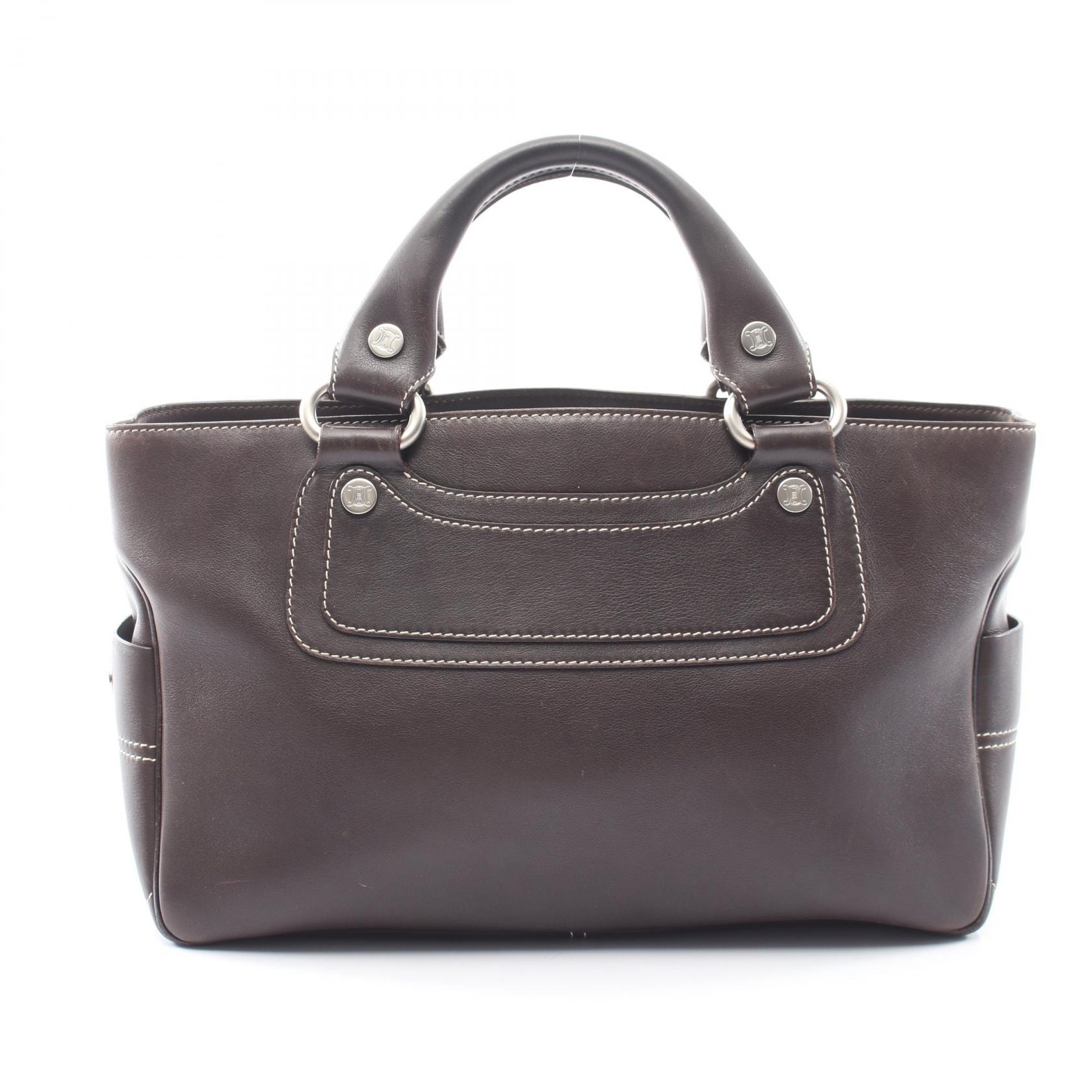 セリーヌ CELINE ブギーバッグ ハンドバッグ バッグ レザー レディース ブラウン系 134023 【中古】