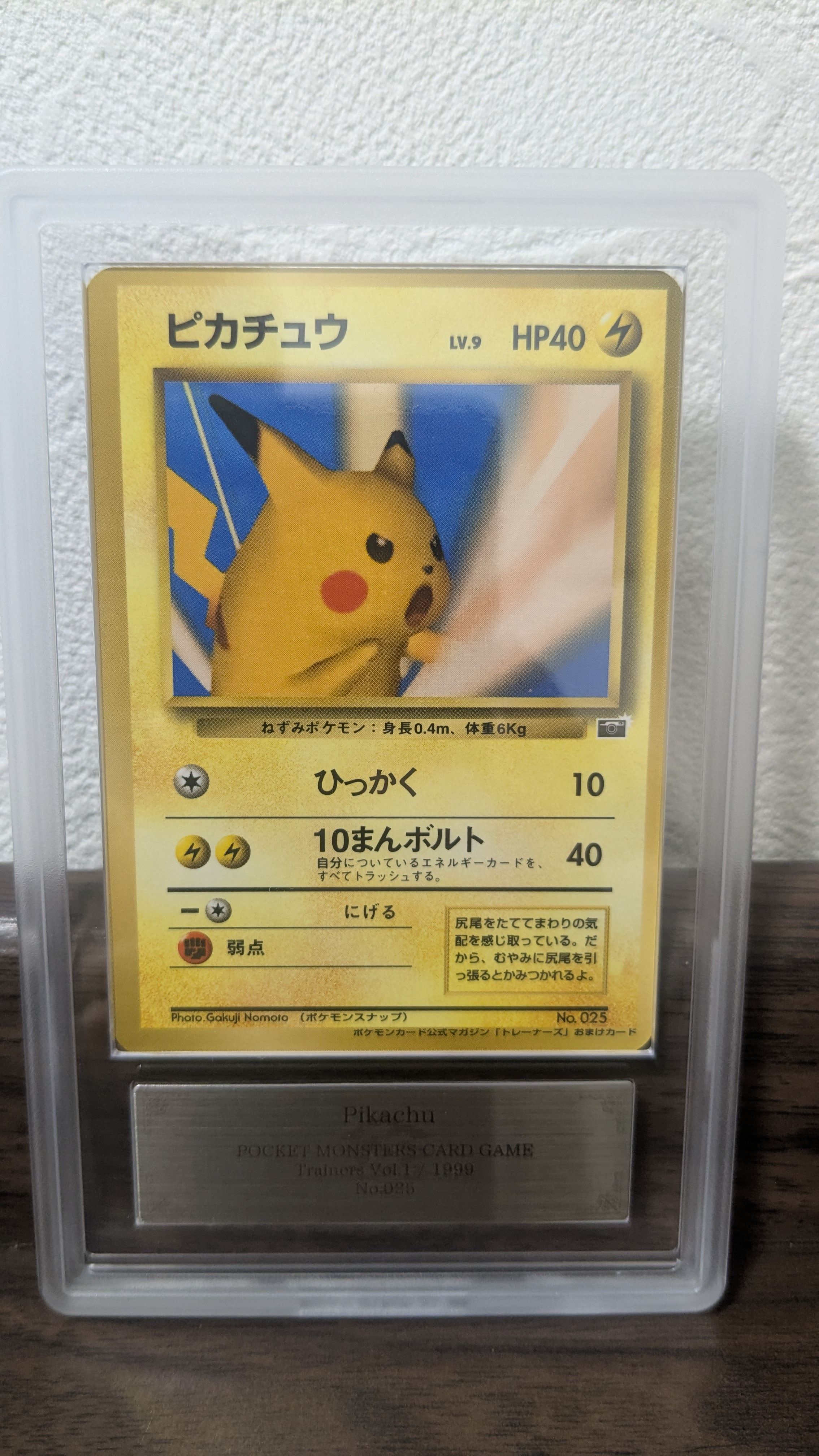 ピカチュウ P : 旧裏 [PMCG-P No.025](プロモーションカード「ポケモンカードトレーナーズVol.1」)