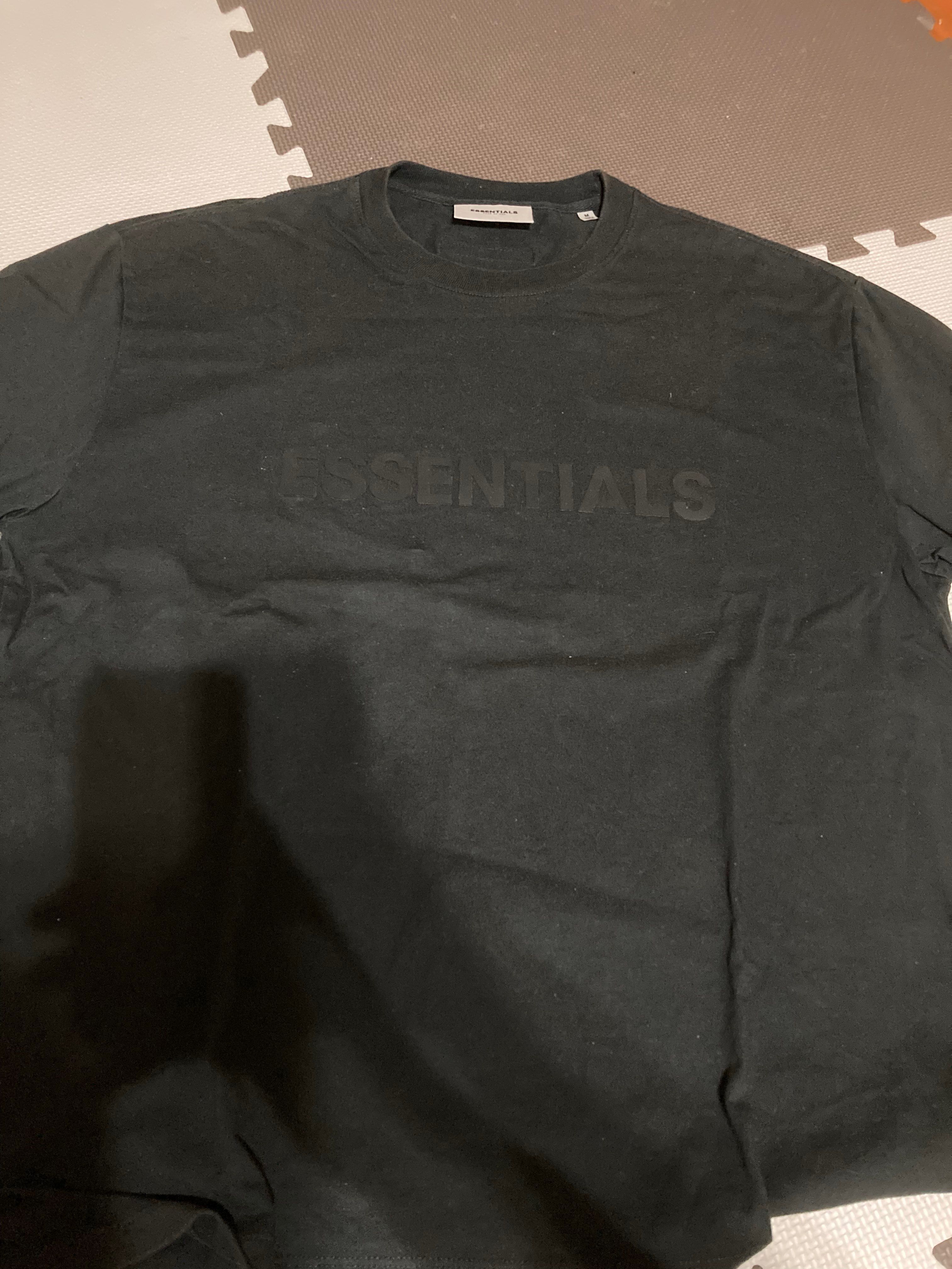 FEAR OF GOD ESSENTIALS 3D Silicon Applique Boxy T-Shirt "Black"